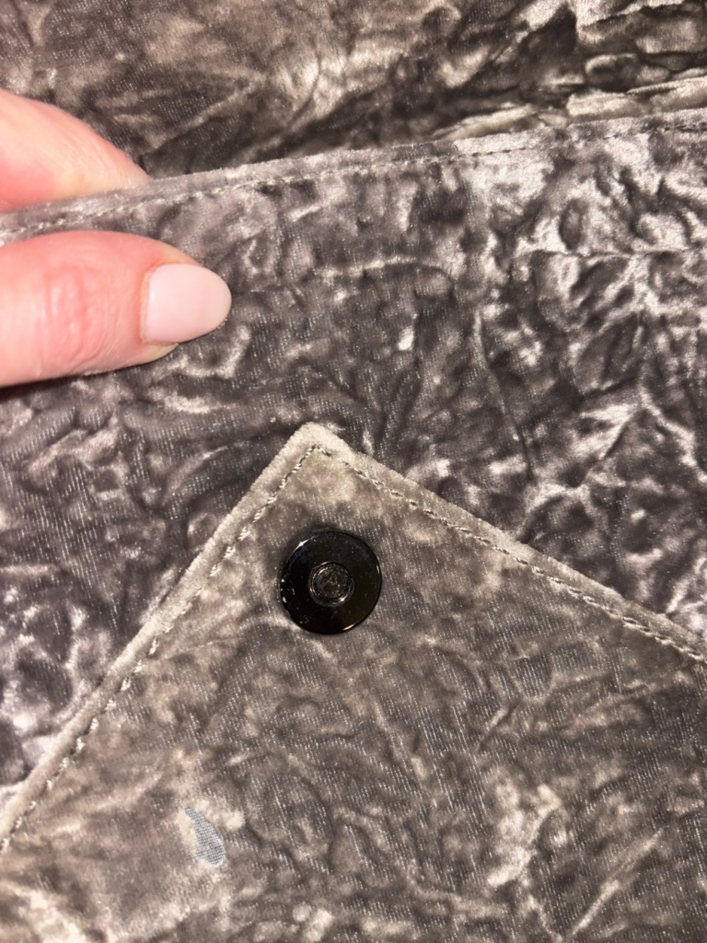 Rebecca Minkoff velvet Envelope Clutch in Gray - Picture 5 of 6